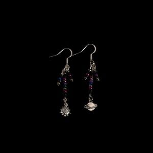 Beaded Space Galaxy Earrings